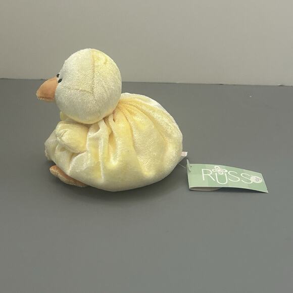 Vintage Russ Chubbies Lamb Sheep and Yellow Chick 4" Bean Bag Plush Lot of 2 - Picture 12 of 16